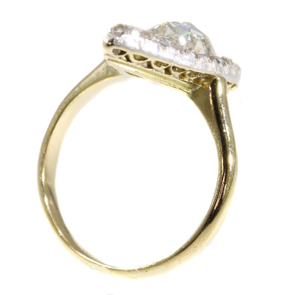 Vintage Belle Epoque navette shaped diamond ring by Artiste Inconnu