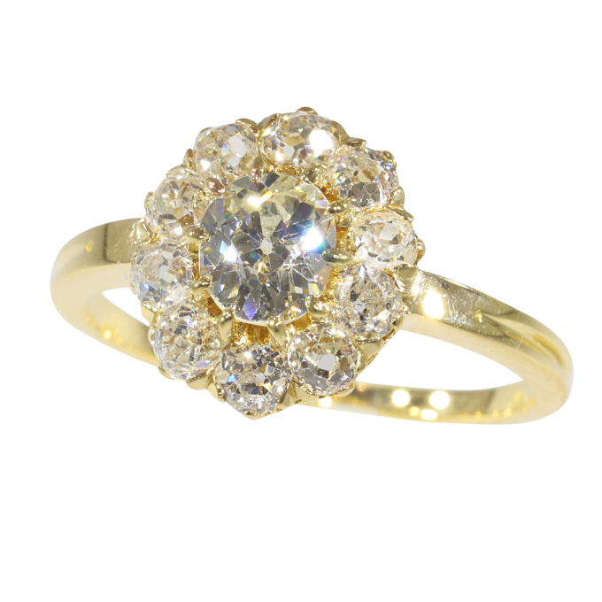 Vintage antique diamond Victorian engagement ring by Artista Sconosciuto