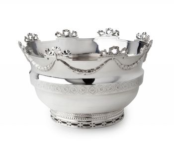 An elegant Louis XVI Dutch Silver Monteith Bowl  by Reynier de Haan