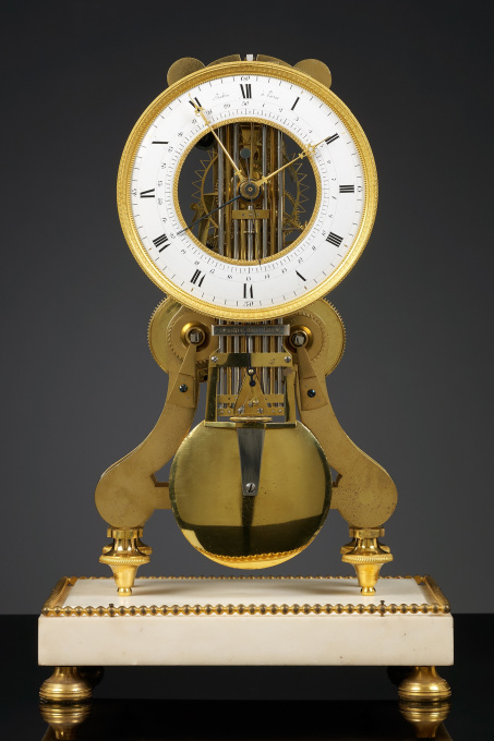 French Skeleton Clock by Robert Robin