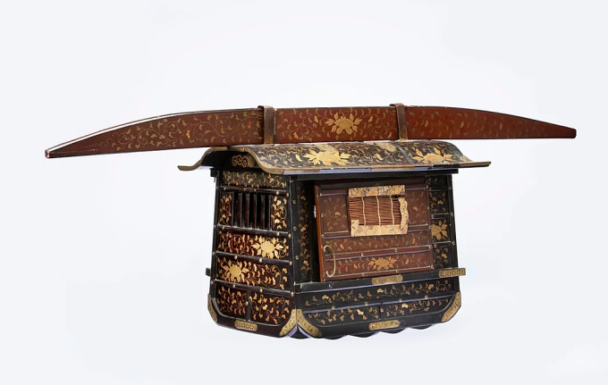 A JAPANESE MODEL OF A NORIMONO, A PALANQUIN by Unknown artist
