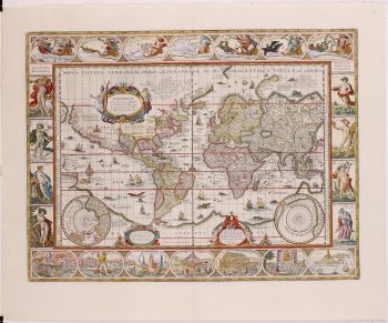 World map  by Willem Janszoon Blaeu