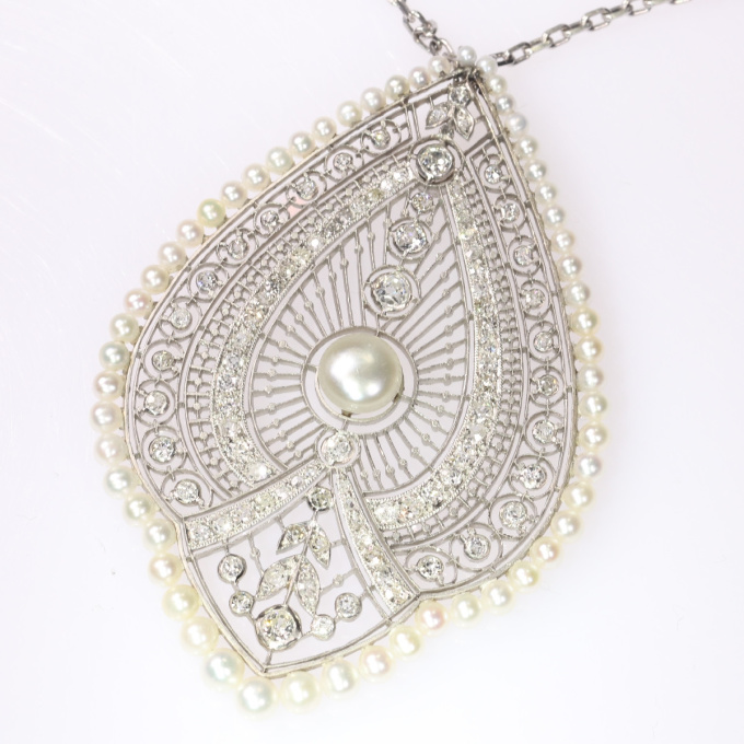 Edwardian natural pearls Princess necklace possibly made by Soler Cabot by Unbekannter Künstler