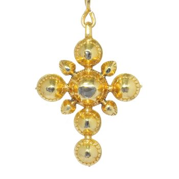 Antique 18th Century gold diamond cross pendant by Artista Desconhecido