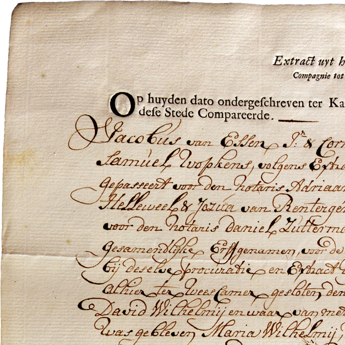  Share of 125 Flemish pounds January 6 1756 Middelburgsche Commercie Compagnie by Artista Sconosciuto