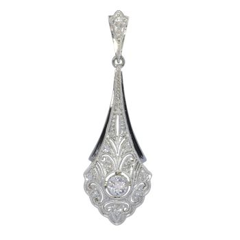 Vintage 1920's Art Deco pendant with diamonds by Unknown artist