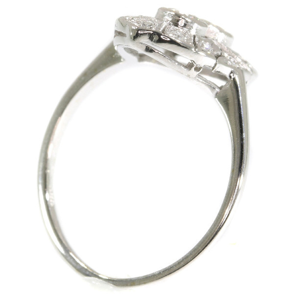 White gold Art Deco engagement ring with diamonds by Unknown artist