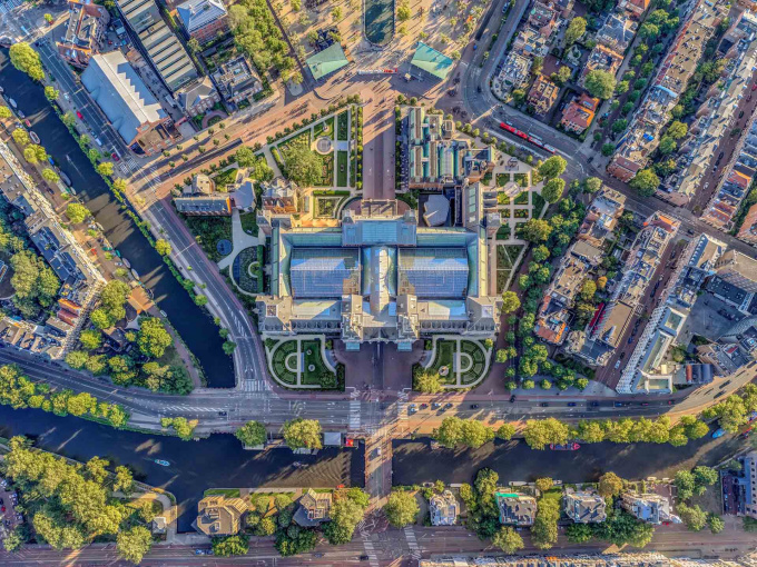 Rijksmuseum - Amsterdam Aerials by Jeffrey Milstein