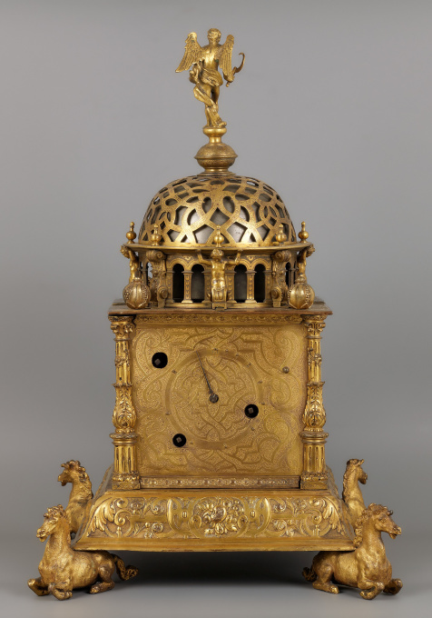 A Highly Important German Vertical Astronomical Table Clock by Unbekannter Künstler