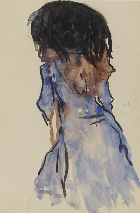 An elegant lady, seen from the back by Leo Gestel