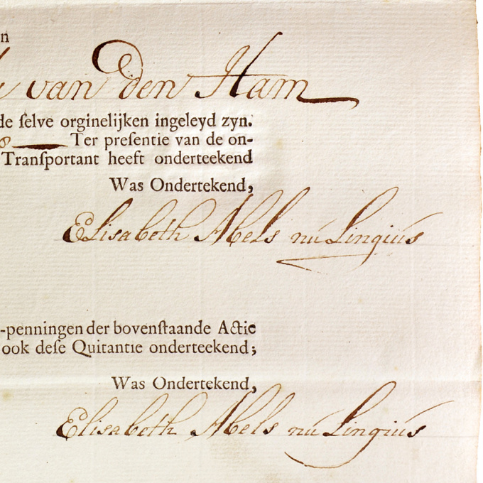Share of 250 Flemish pounds August 1 1758 Middelburgsche Commercie Compagnie by Artiste Inconnu