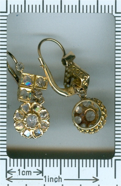 Vintage diamond earrings by Onbekende Kunstenaar