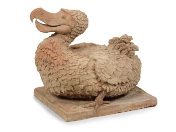 A terracotta sculpture of a dodo by Carlo Bellini