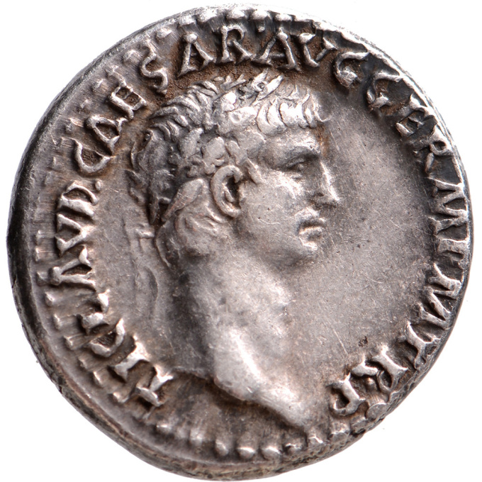 AR Denarius Claudius (41-54) by Onbekende Kunstenaar