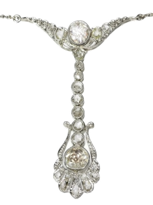 Belle Epoque diamond pendant by Dutch supplier to the court by Unknown Artist