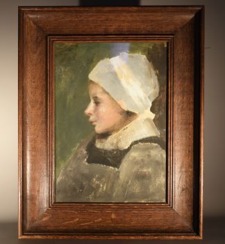  19th century Claude Hayes portrait of a young girl by Unknown artist