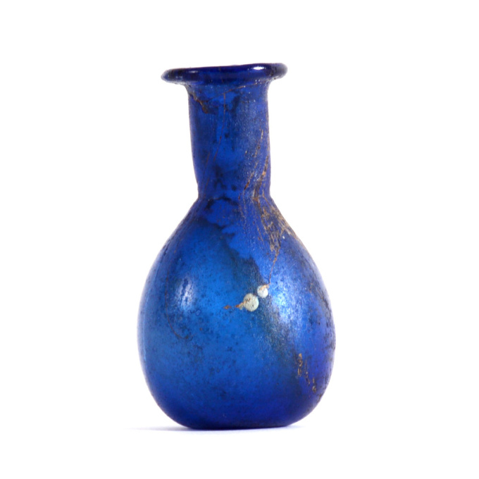  A group of 3 Roman blue glass unguentaria by Unknown artist