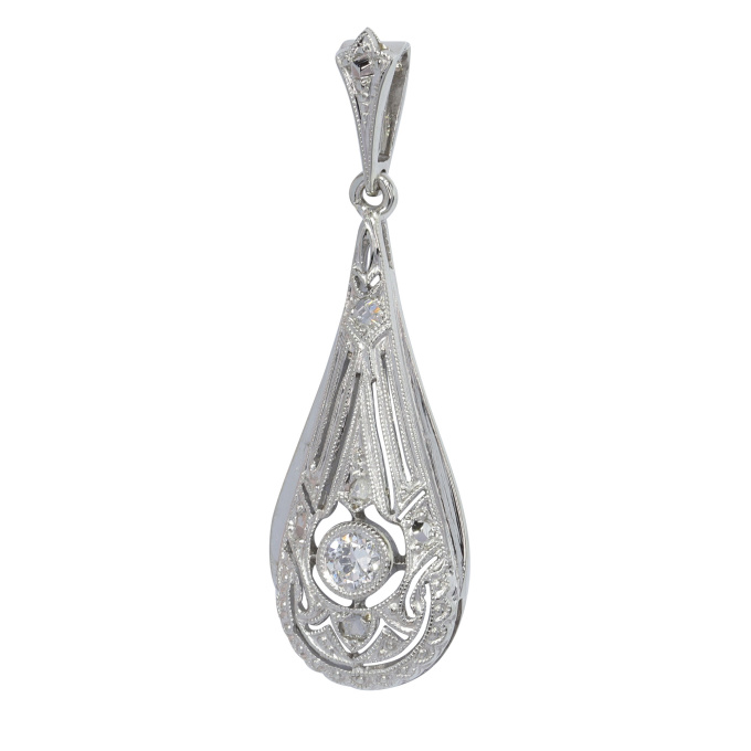 Vintage 1920's Edwardian/Art Deco diamond pendant by Onbekende Kunstenaar