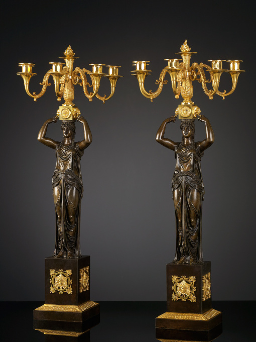 Pair of Empire Candelabra by Artiste Inconnu