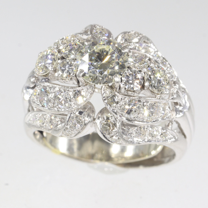 Vintage Fifties diamond cocktail ring by Artista Sconosciuto