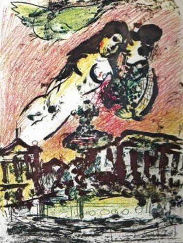 Le Ciel des Amoureux by Marc Chagall