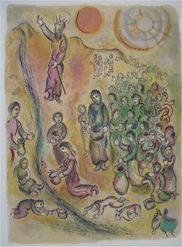 And thou shalt smite the rock and water shall come forth by Marc Chagall