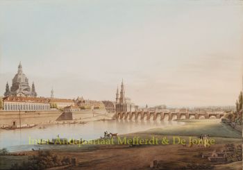 Vedute Dresden, original Aquatintaradierung  by Gottlob Hammer