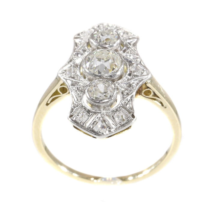 Original Vintage Belle Epoque diamond engagement ring by Artista Sconosciuto