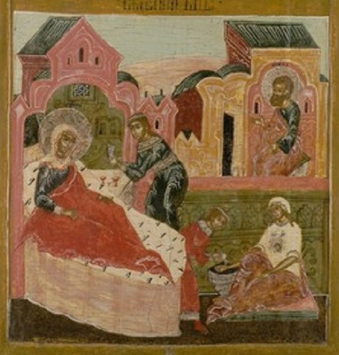 Prophet Ezechiel and the Feast of the Birth of the Virgin by Artista Desconocido