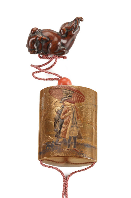 Inro late 18th century, netsuke mid 18th century by Unknown artist