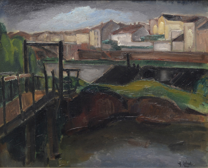 View of a French village, Samois sur Seine. by Arnout Colnot