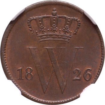 1 cent Brussels William I NGC MS 66 BN by Artiste Inconnu