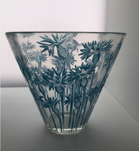 An early vase 'Bluets' designed by Rene Lalique (1860-1945) by René Lalique
