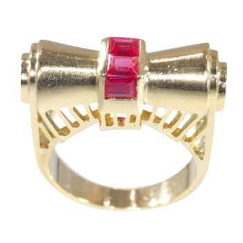 Vintage Fifties Retro ruby ring by Unknown artist