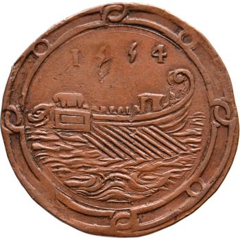 Medal from the Southern Netherlands. Departure of Philips II to England by Artista Desconocido
