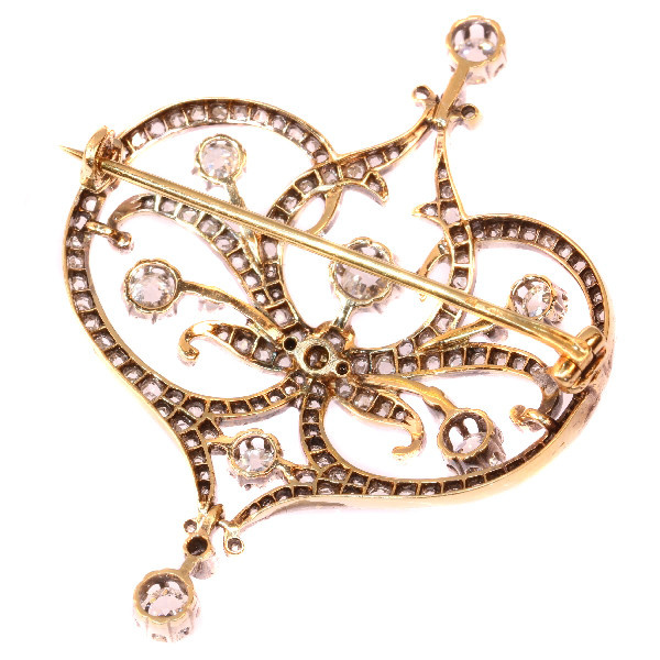 Vintage Belle Epoque diamond brooch by Artista Sconosciuto