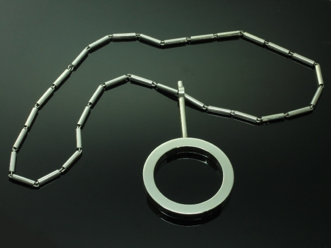 Artist Jewelry by Chris Steenbergen silver necklace and pendant by Chris Steenbergen