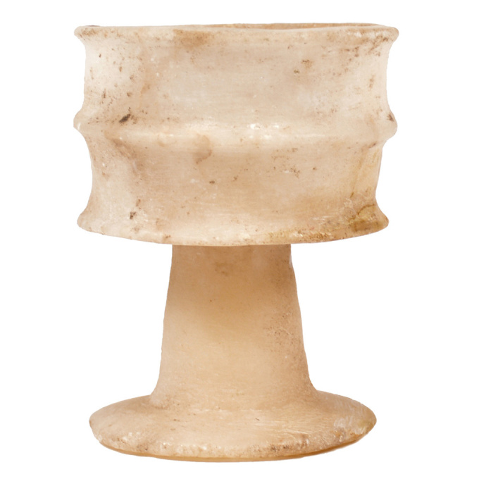  An Egyptian alabaster ribbed cup, New Kingdom, 18th dynasty by Unknown Artist
