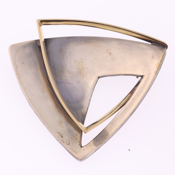Artist Jewelry by Chris Steenbergen silver and gold brooch by Chris Steenbergen