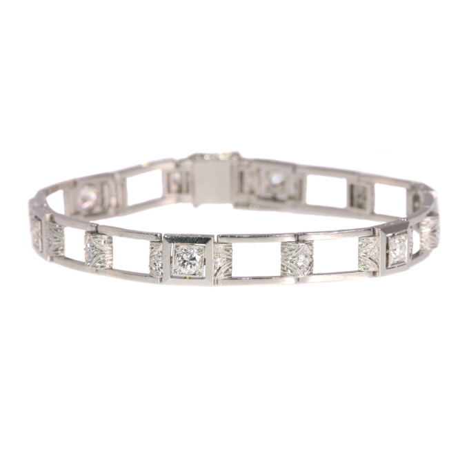 Vintage Art Deco diamond platinum bracelet by Artista Sconosciuto