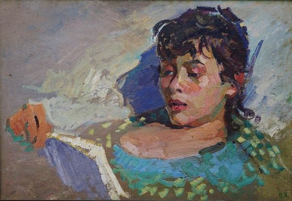 Reading girl by Alexander Pronin