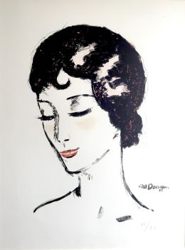 Girl with the lowered eyes by Kees van Dongen