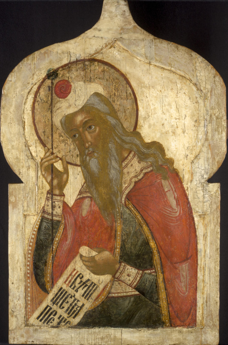 Antique Russian icon: The Prophet Aaron by Artiste Inconnu