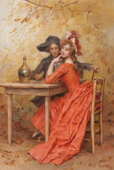 Lady in red by J.H. Kaemmerer