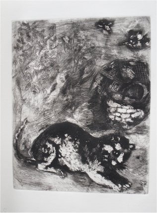 Le Chat et les deux Mouniers by Marc Chagall