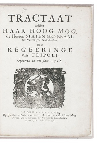 1728 treaty between the Dutch Republic and the semi-autonomous state of Tripoli by Artista Sconosciuto