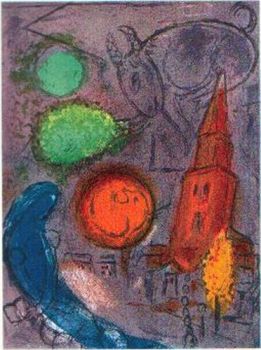 Saint-Germain des Pres, 1954 by Marc Chagall