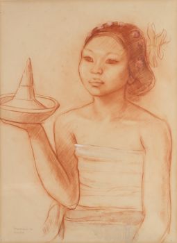 “A Balinese woman with offerings” by Theo Meier