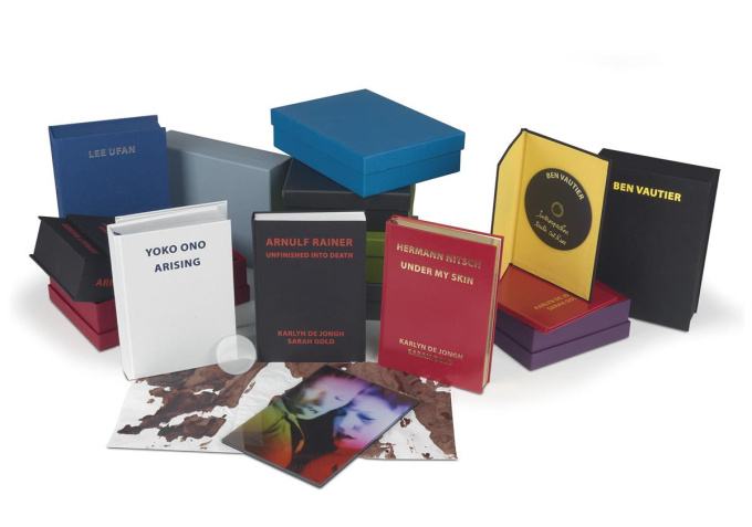'Booksuite Personal Structures',  containing 10 signed books and small artworks from several artists such as Heinz Mack, Yoko Ono, Herman Nitsch, Lawrence Weiner and Arnulf Rainer  by Yoko Ono