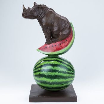 Rhino’s love watermelons by Gillie and Marc